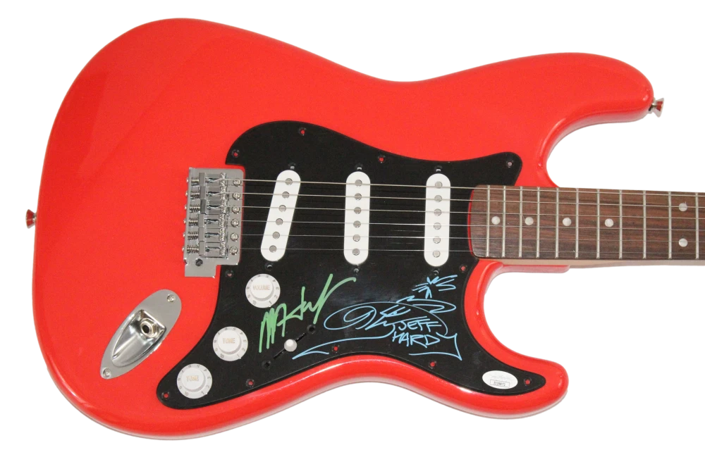 Jeff & Matt Hardy Boyz Signed Autograph Fender Stratocaster Guitar w/ JSA COA