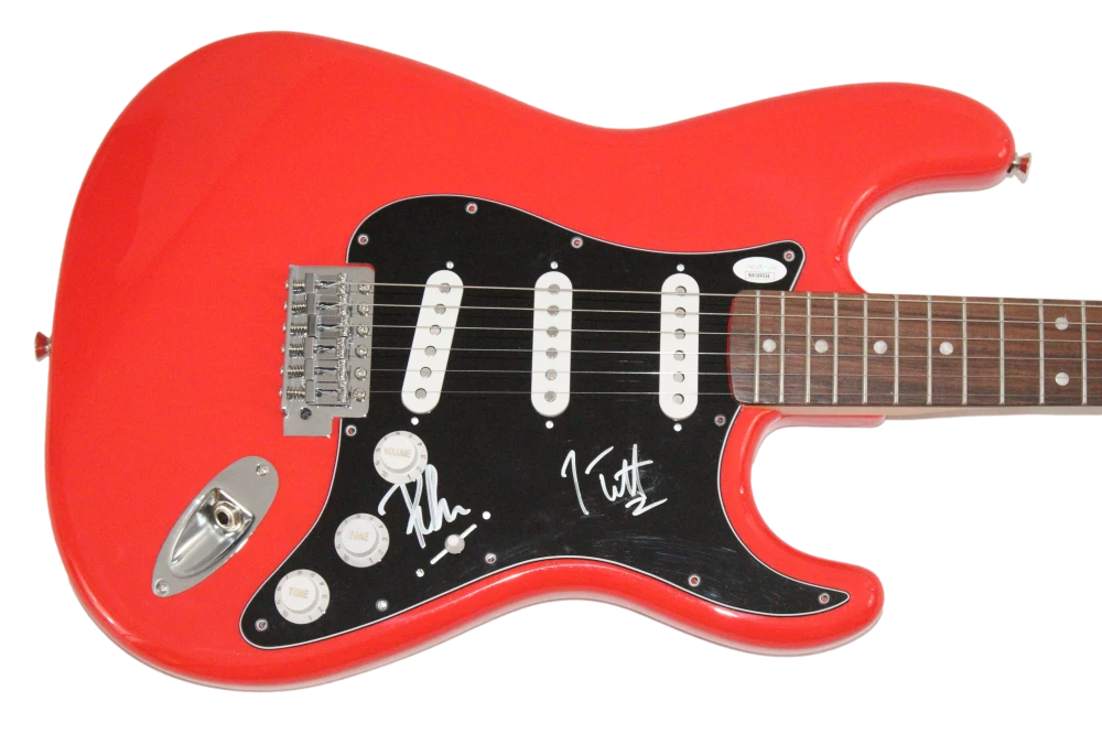 Phil Collen & Joe Elliott Signed Autograph Fender Guitar - Def Leppard JSA COA