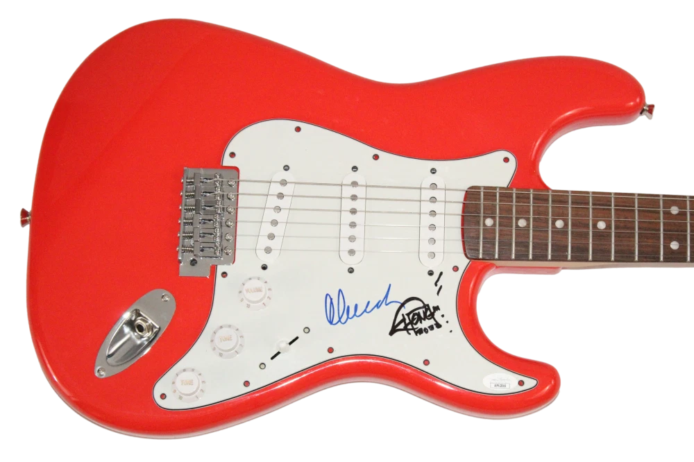 Cheech Marin & Tommy Chong Signed Autograph Fender Stratocaster Guitar JSA COA
