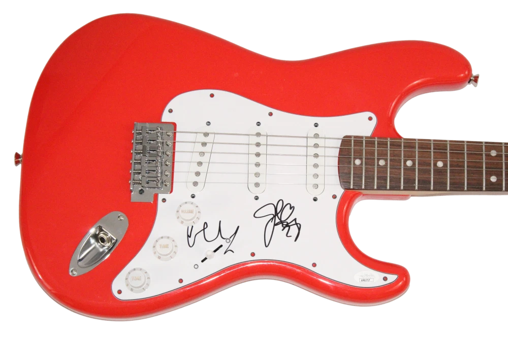 Lance Bass & JC Chasez NSYNC Signed Autograph Fender Stratocaster Guitar JSA COA