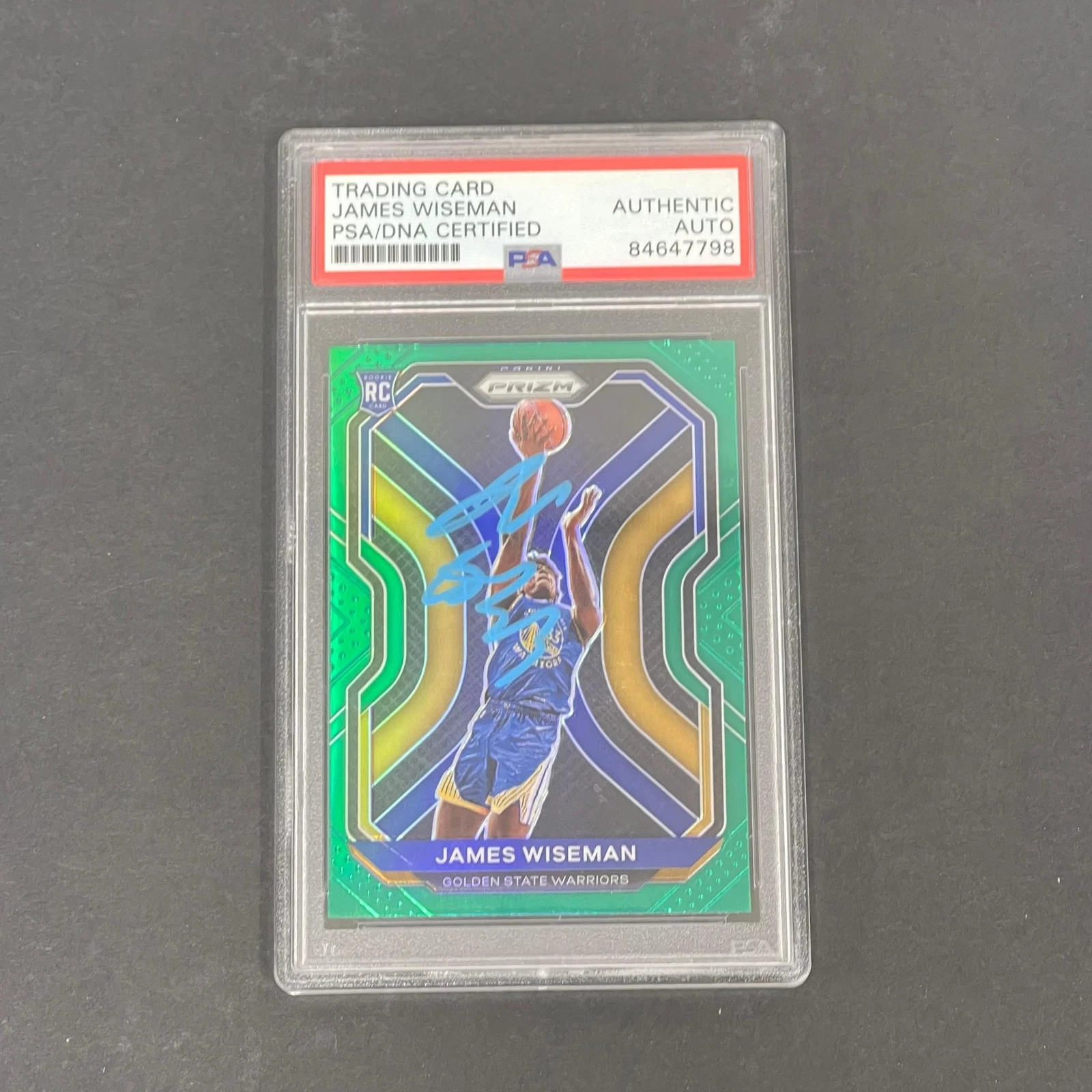 2020 PANINI PRIZM #268 James Wiseman Signed Card AUTO 10 PSA Slabbed RC Warriors