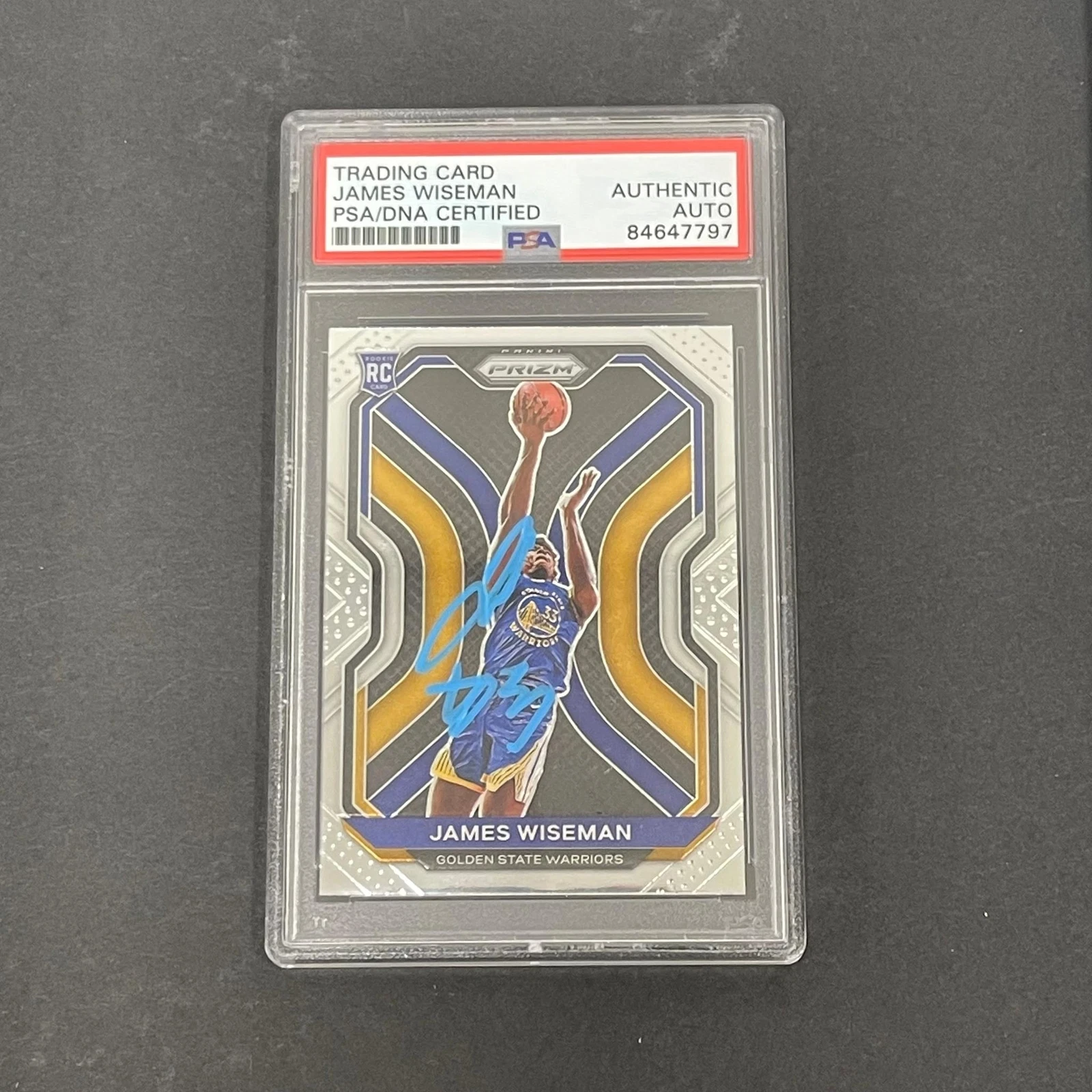 2020 PANINI PRIZM #268 James Wiseman Signed Card AUTO 10 PSA Slabbed RC Warriors