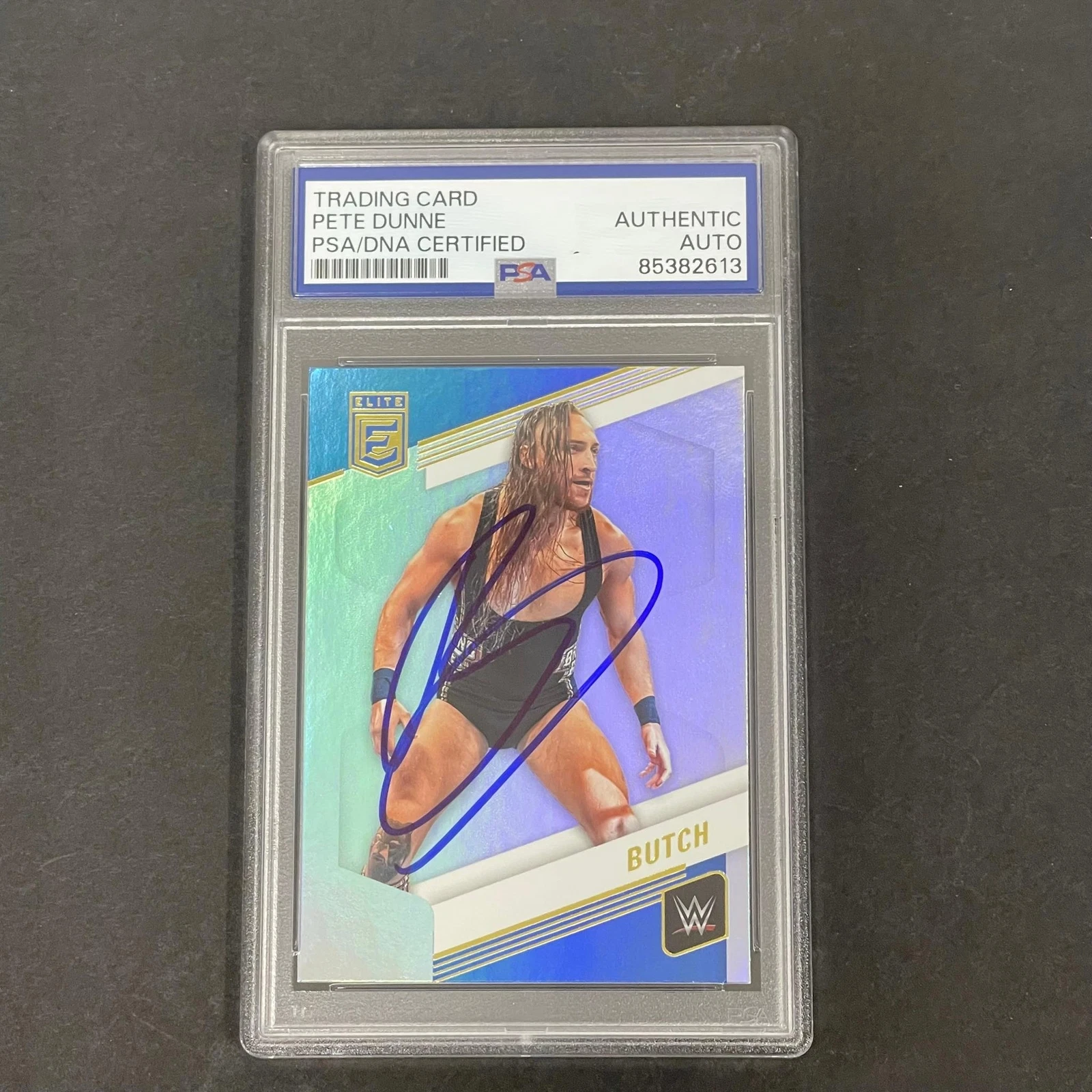 2023 Panini Donruss Elite WWE #53 Pete Dunne Signed Card AUTO PSA Slabbed WWE