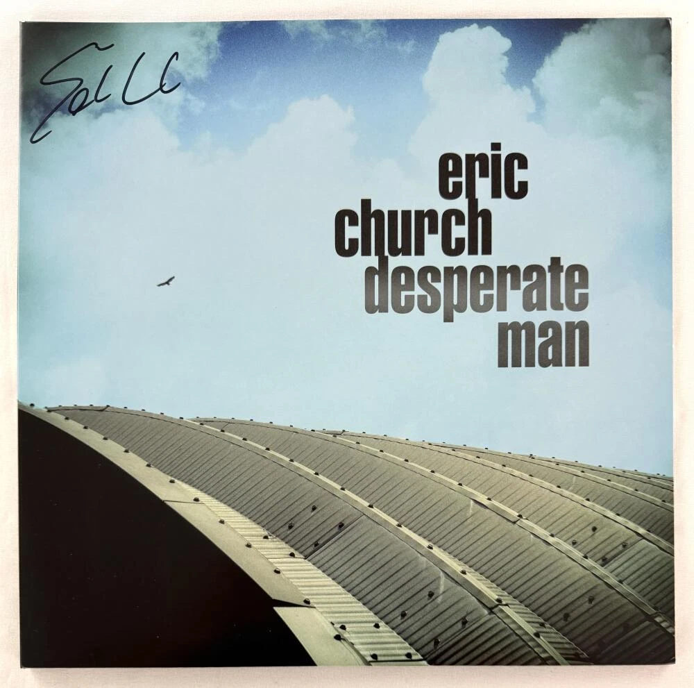 Eric Church Signed Autograph Album Vinyl Record LP - Desperate Man Beckett COA