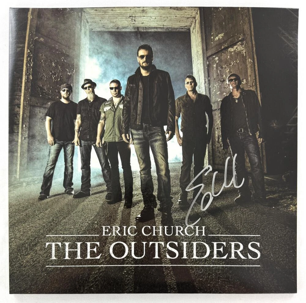 Eric Church Signed Autograph Album Vinyl Record LP The Outsiders w/ Beckett COA