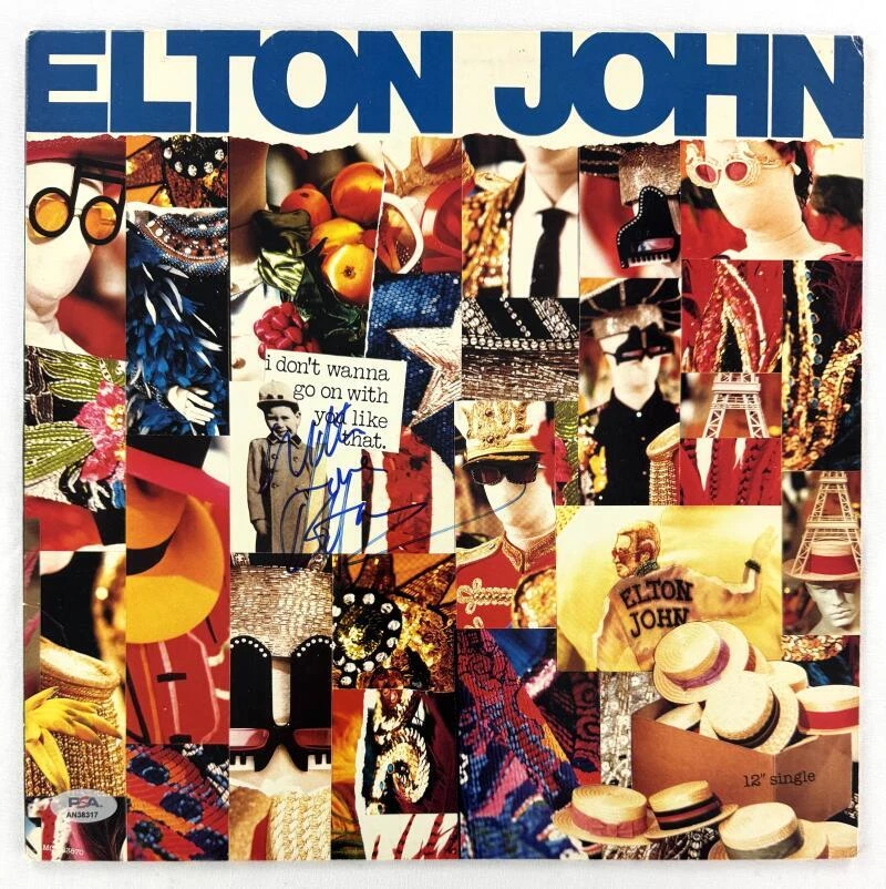 Elton John Signed Autograph Album Vinyl Record LP - I Don't Wanna Go On PSA COA
