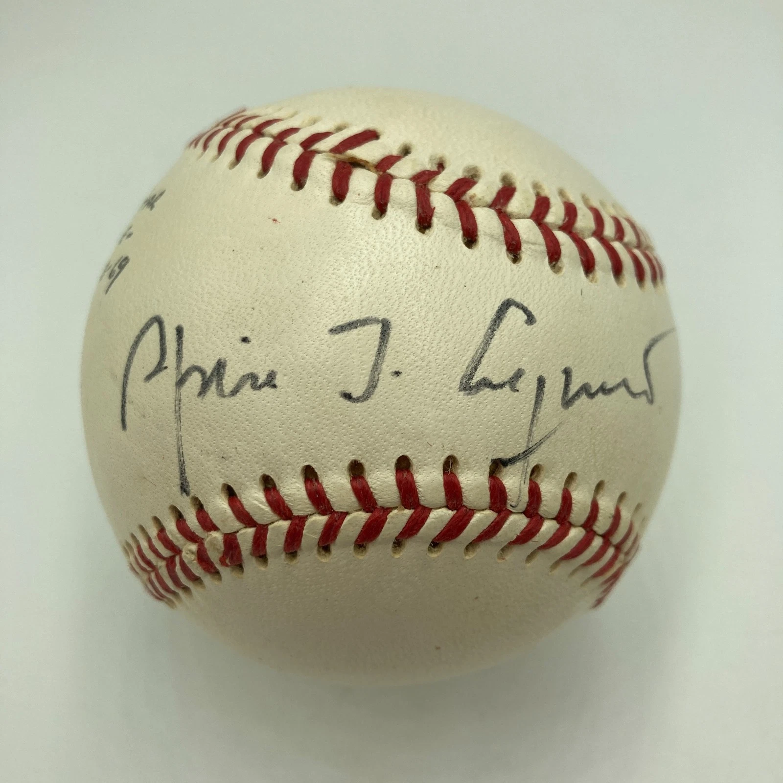 Vice President Spiro Agnew Single Signed 1969 American League Baseball JSA COA