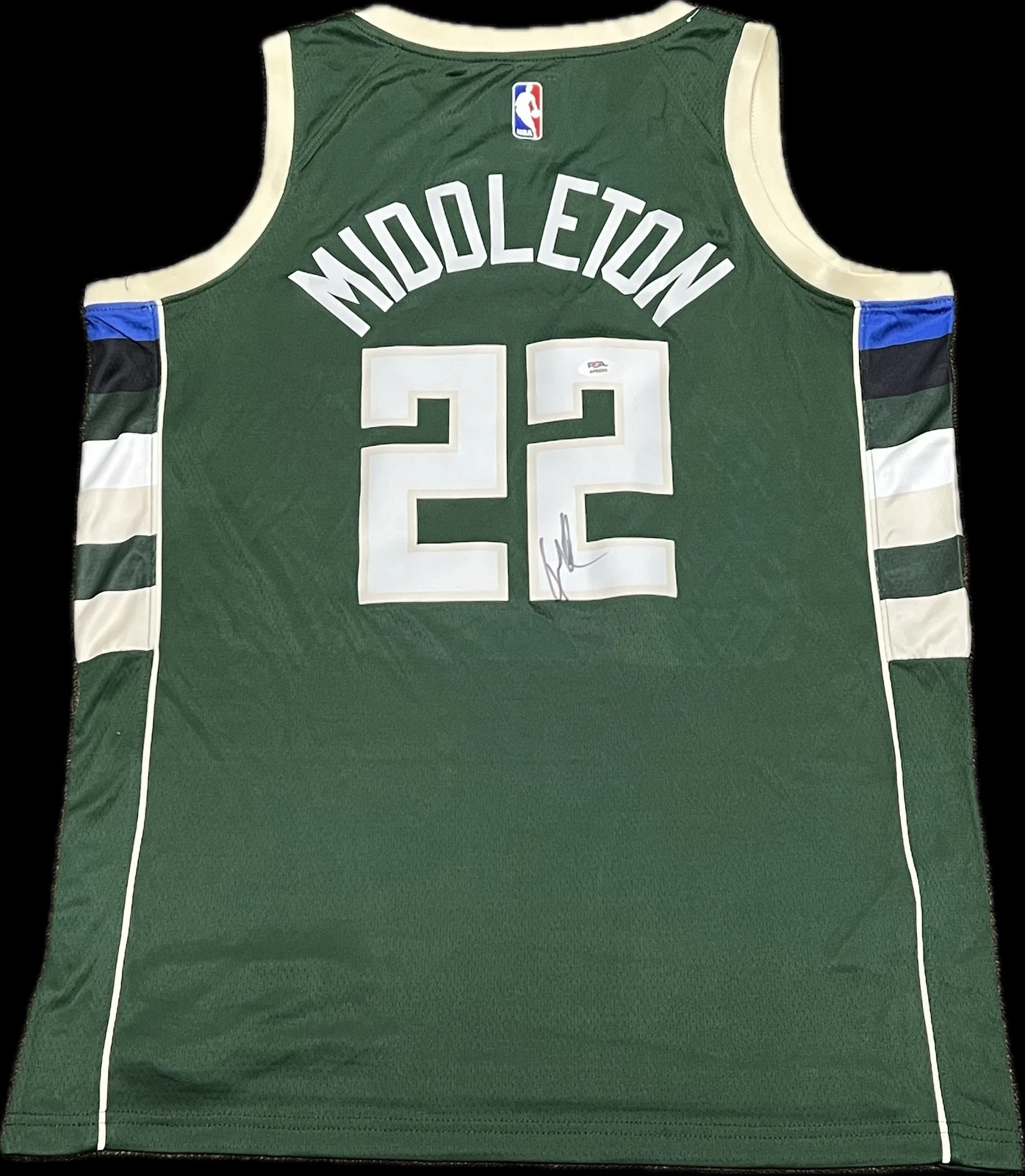 Khris Middleton Signed Jersey PSA Milwaukee Bucks Autographed