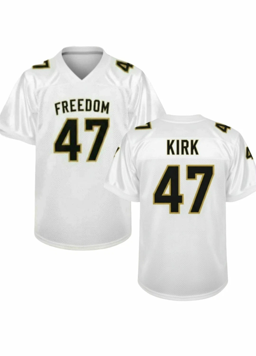 CHARLIE KIRK FREEDOM JERSEY FOOTBALL #47 SHIRT COLLECTIBLE MEMORABILIA