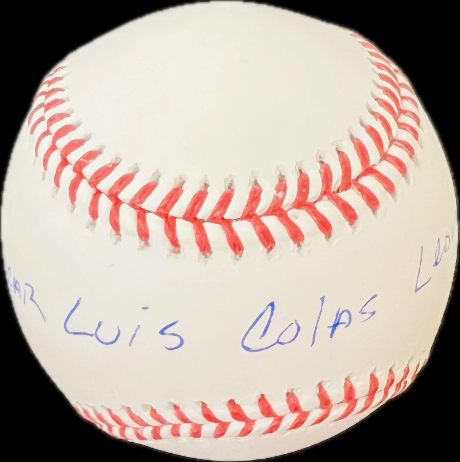 Oscar Luis Colás Leon Signed Baseball BAS Autographed Anaheim Angels