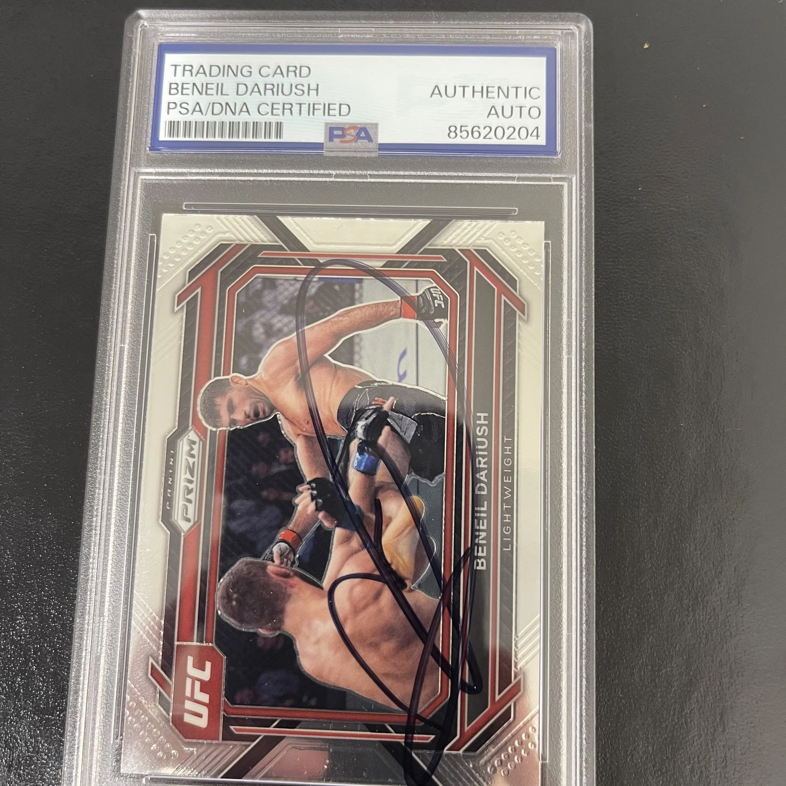 2023 Panini Prizm UFC #28 Beneil Dariush signed card PSA Auto Authentic