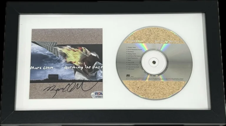 Marc Cohn Signed Burning The Daze CD Cover Framed PSA/DNA Autographed