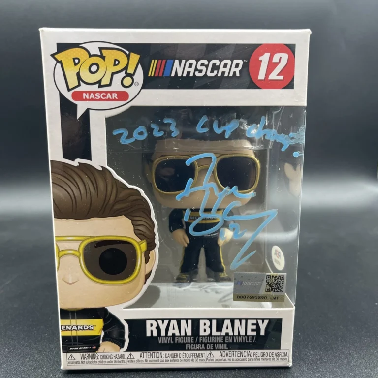 Ryan Blaney Signed Funko Pop PSA Autographed Nascar