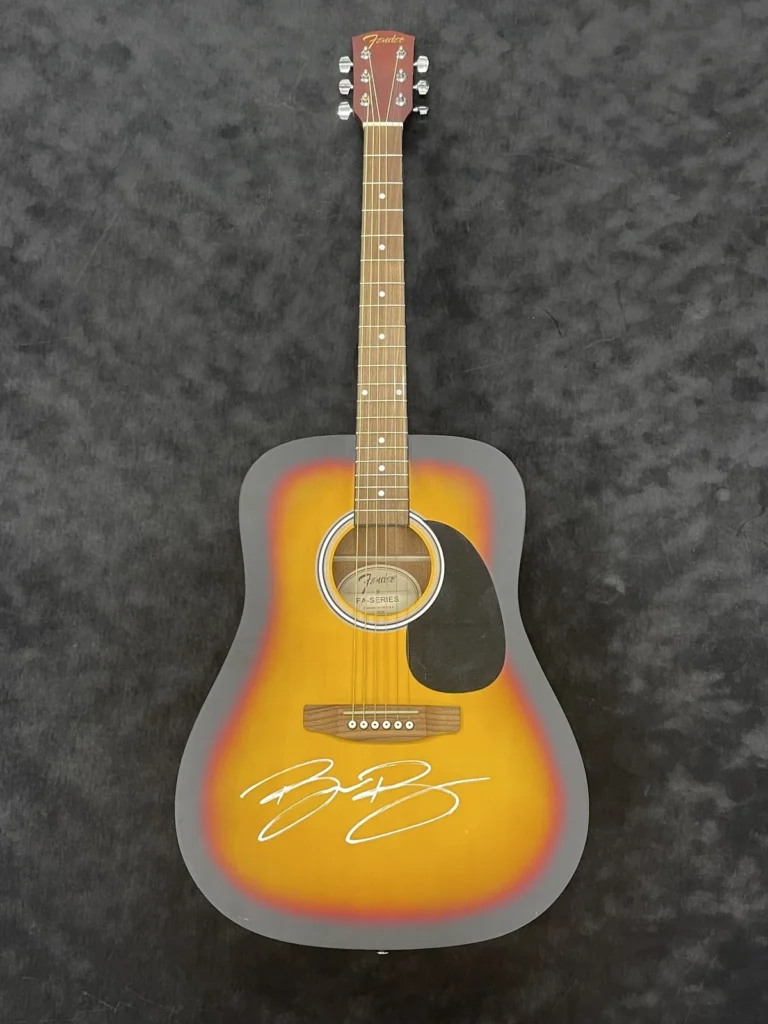 Benson Boone signed Fender Guitar PSA Authentic Musician