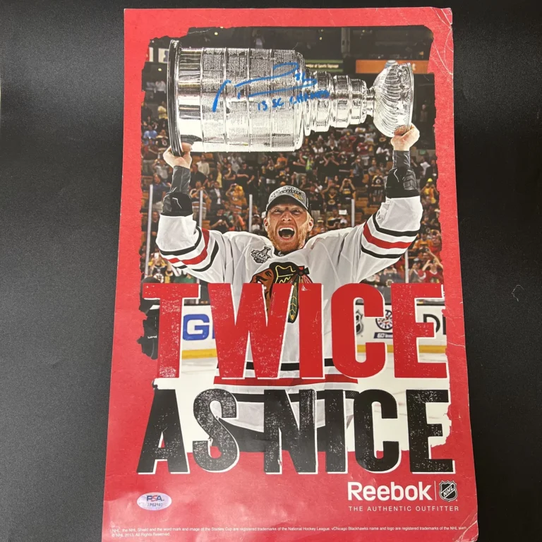 Marián Hossa Signed Poster NHL PSA Chicago Blackhawks