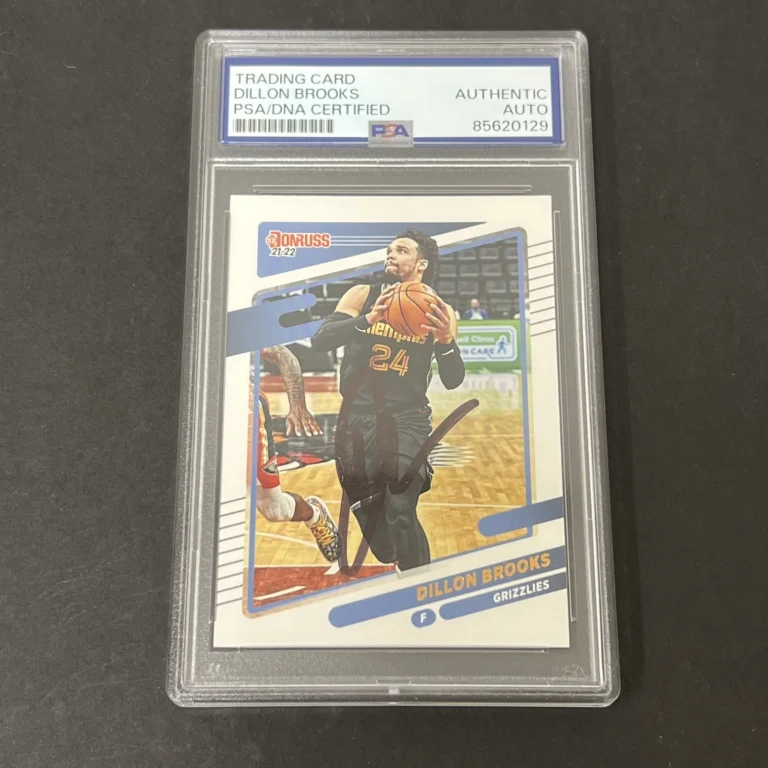 2021-22 Panini Donruss #50 Dillon Brooks signed card PSA Grizzlies