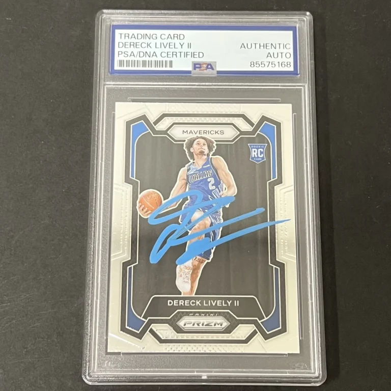 2023-24 Panini Prizm #163 Dereck Lively II Rookie signed card PSA Mavericks