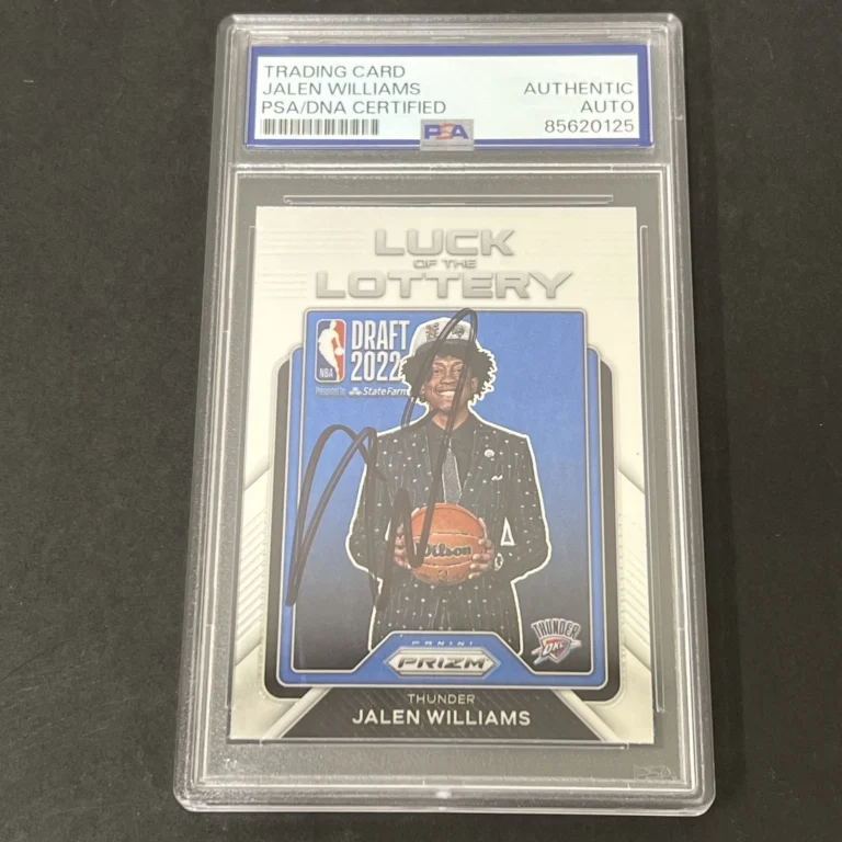 2022-23 Panini Prizm #1 Jalen Williams Luck Of The Lottery signed card PSA OKC