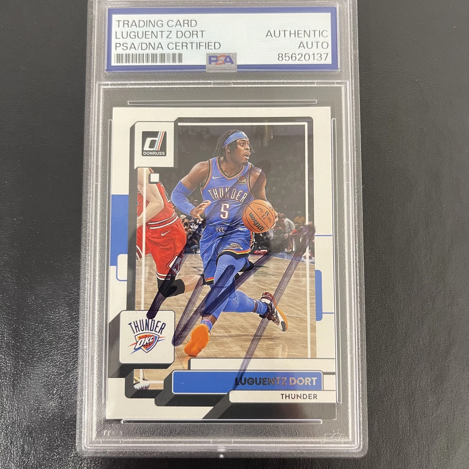 2022-23 Panini Donruss Basketball #101 Luguentz Dort signed card PSA