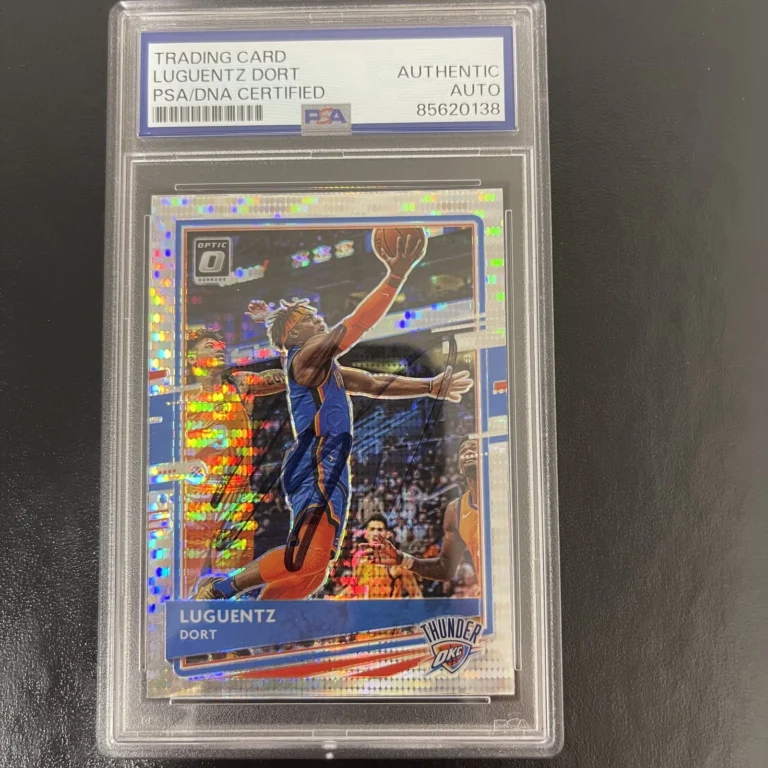 2020-21 Panini Donruss Optic #94 Luguentz Dort Pulsar Prizm signed card PSA