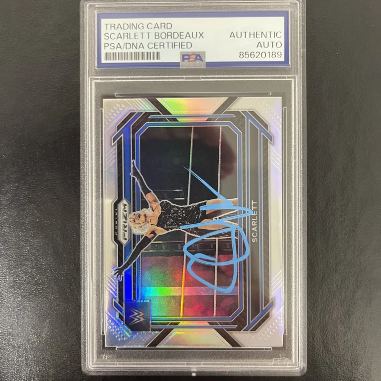 2023 Panini Prizm WWE #69 Scarlett Bordeaux signed card PSA