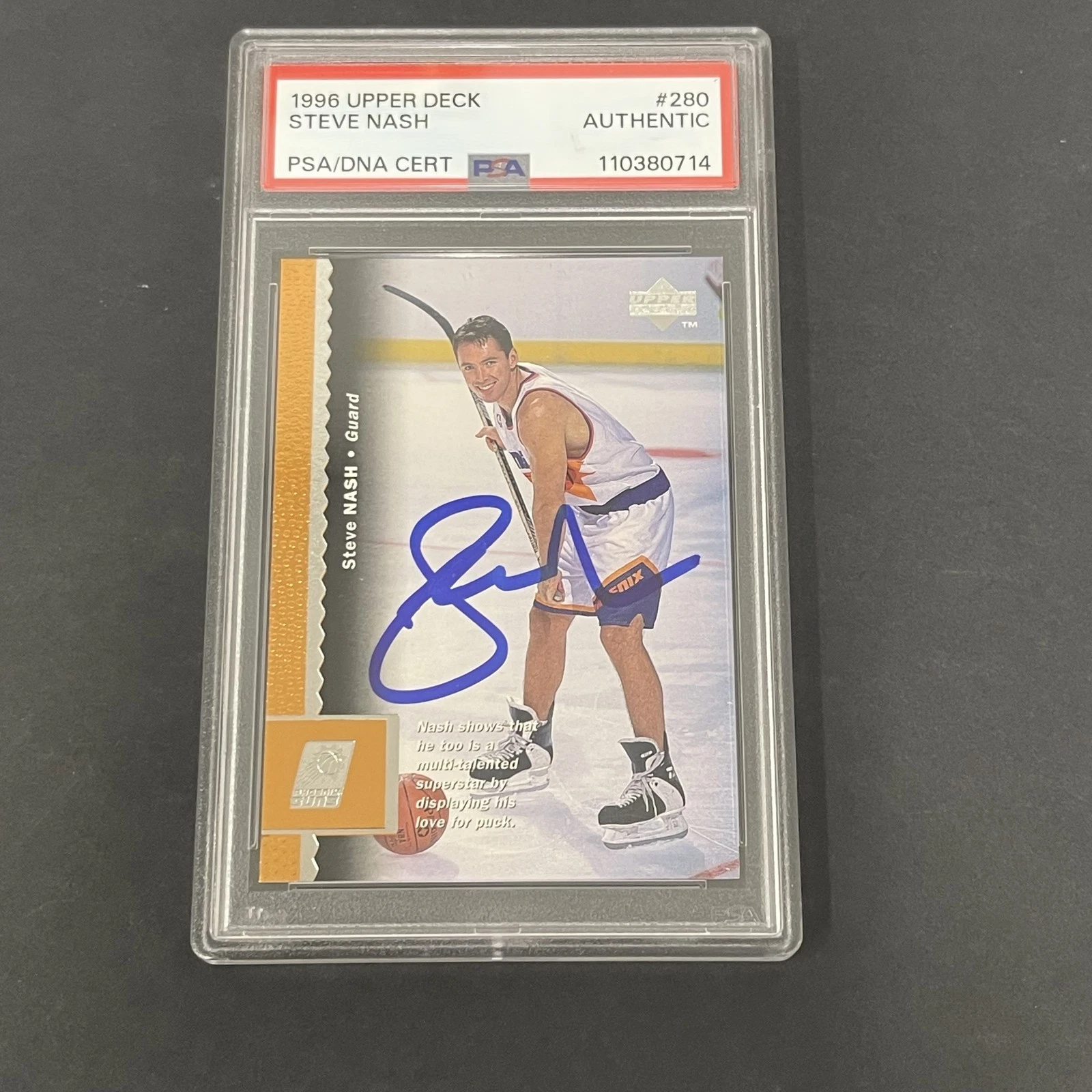1996-97 Upper Deck #280 Steve Nash signed card PSA