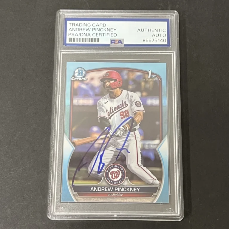 2023-24 Topps Chrome Sky Blue #BDC-40 Andrew Pinckney signed card PSA Auto Nats