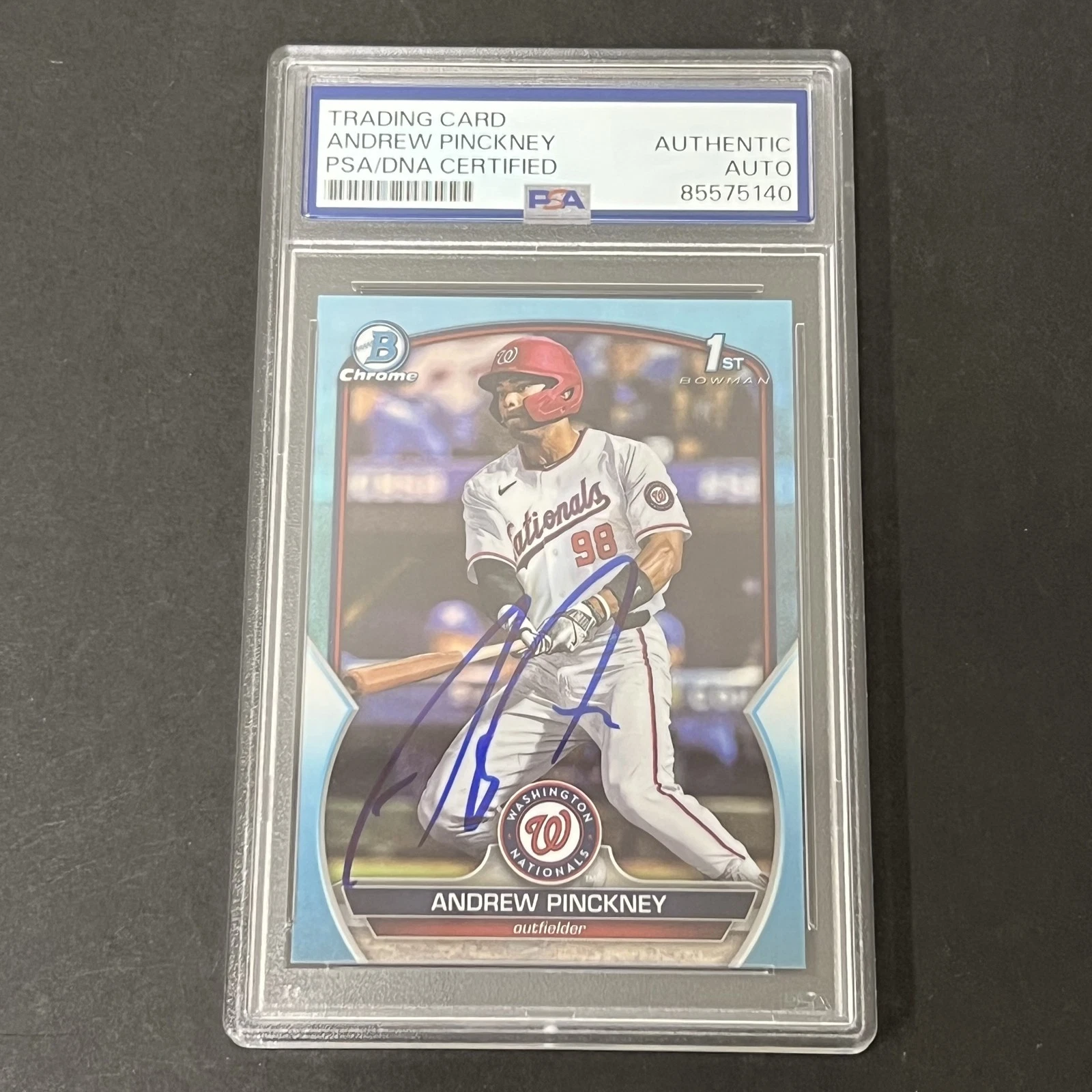 2023-24 Topps Chrome Sky Blue #BDC-40 Andrew Pinckney signed card PSA Auto Nats