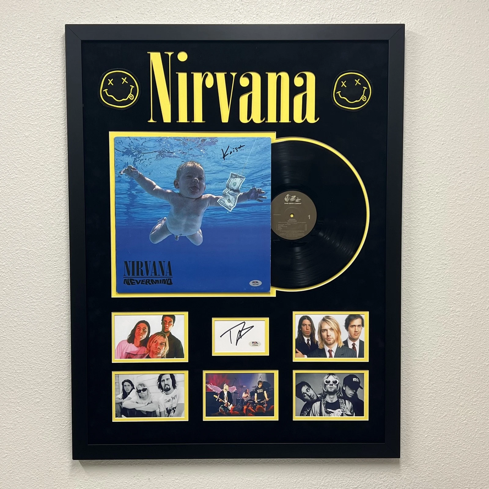 Dave Grohl & Krist Novoselic Signed Custom Framed PSA/DNA Nirvana Autograph
