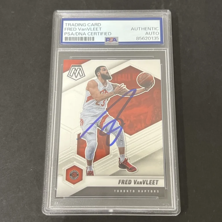 2020-21 Panini Mosaic #57 Fred VanVleet signed card PSA