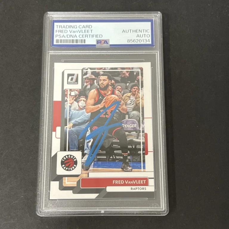 2022-23 Panini Donruss #24 Fred VanVleet signed card PSA Auto Raptors