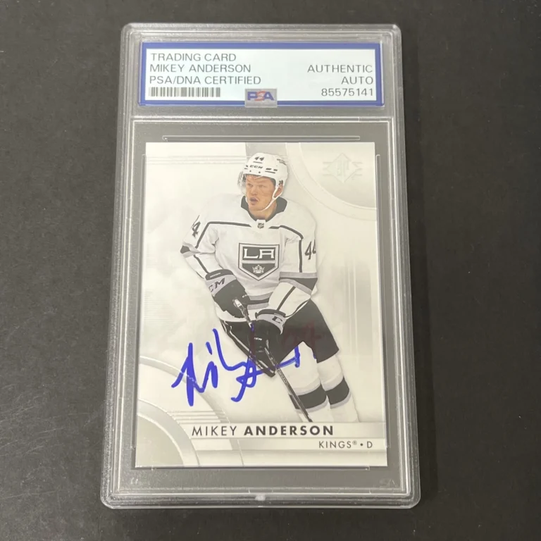 2023-24 SP Hockey #95 Mikey Anderson signed card PSA