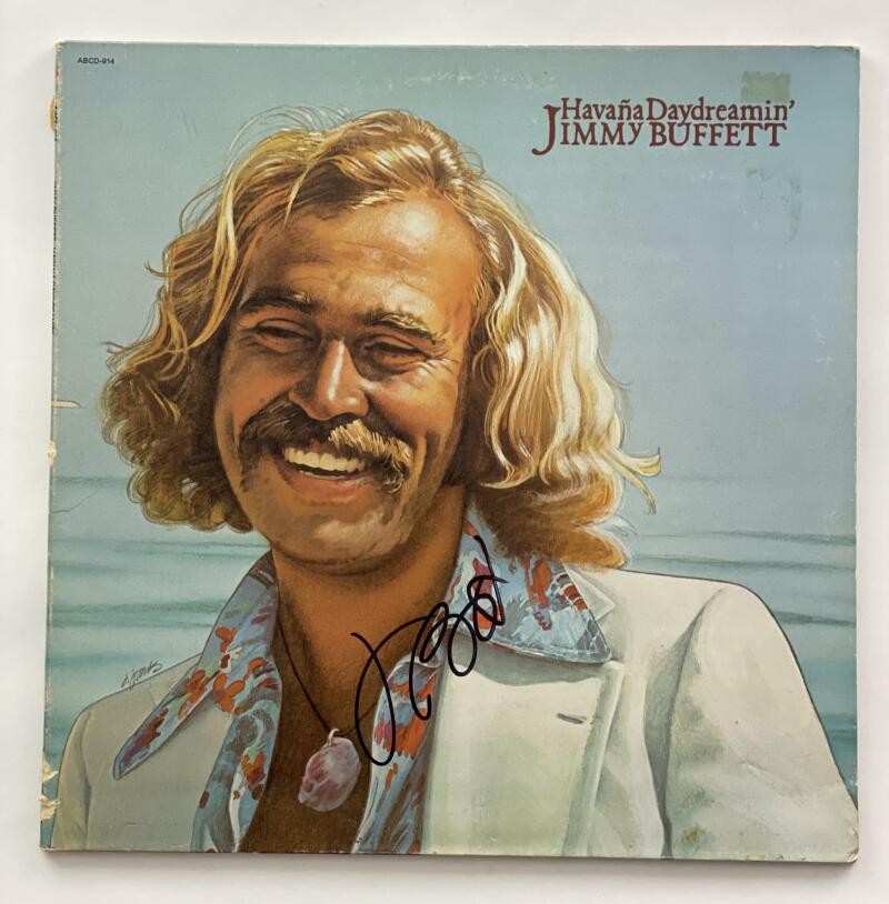 JIMMY BUFFETT SIGNED AUTOGRAPH ALBUM VINYL RECORD - HAVANA DAYDREAMIN W/ JSA