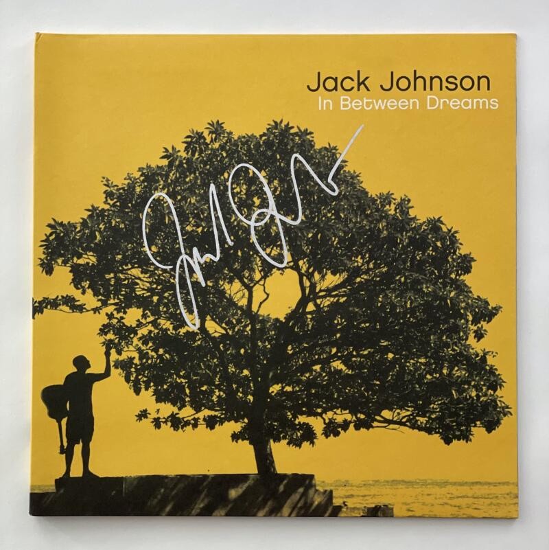 JACK JOHNSON SIGNED AUTOGRAPH ALBUM VINYL RECORD - IN BETWEEN DREAMS RARE W/ JSA