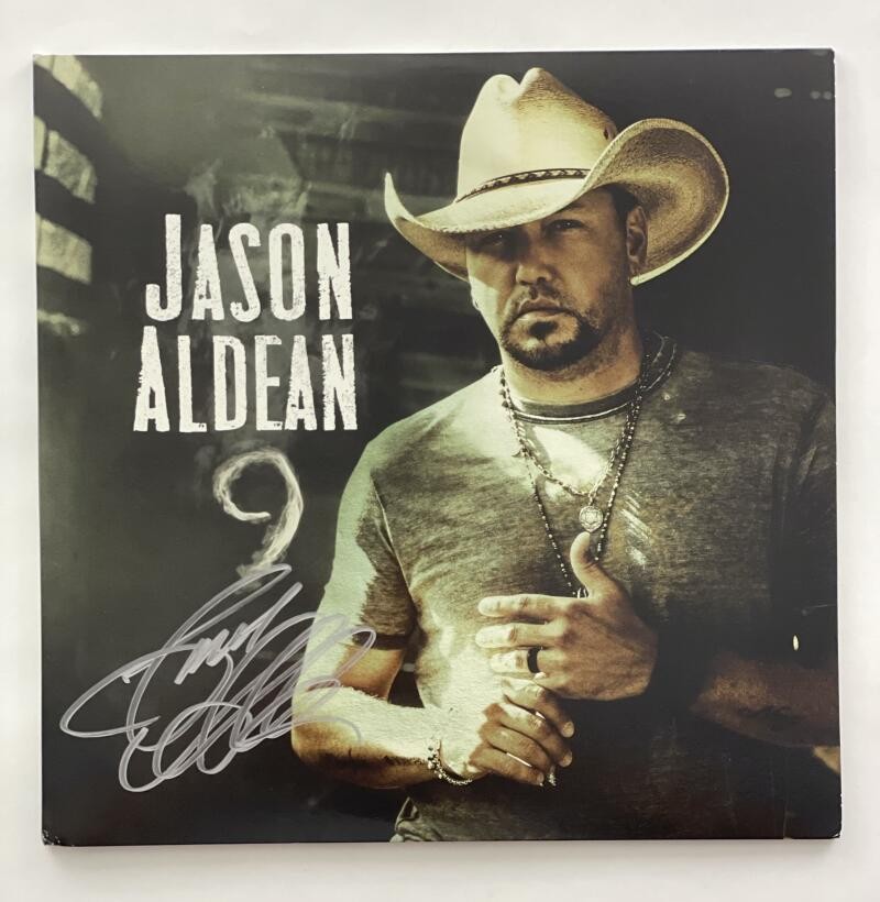 JASON ALDEAN SIGNED AUTOGRAPH ALBUM VINYL RECORD 