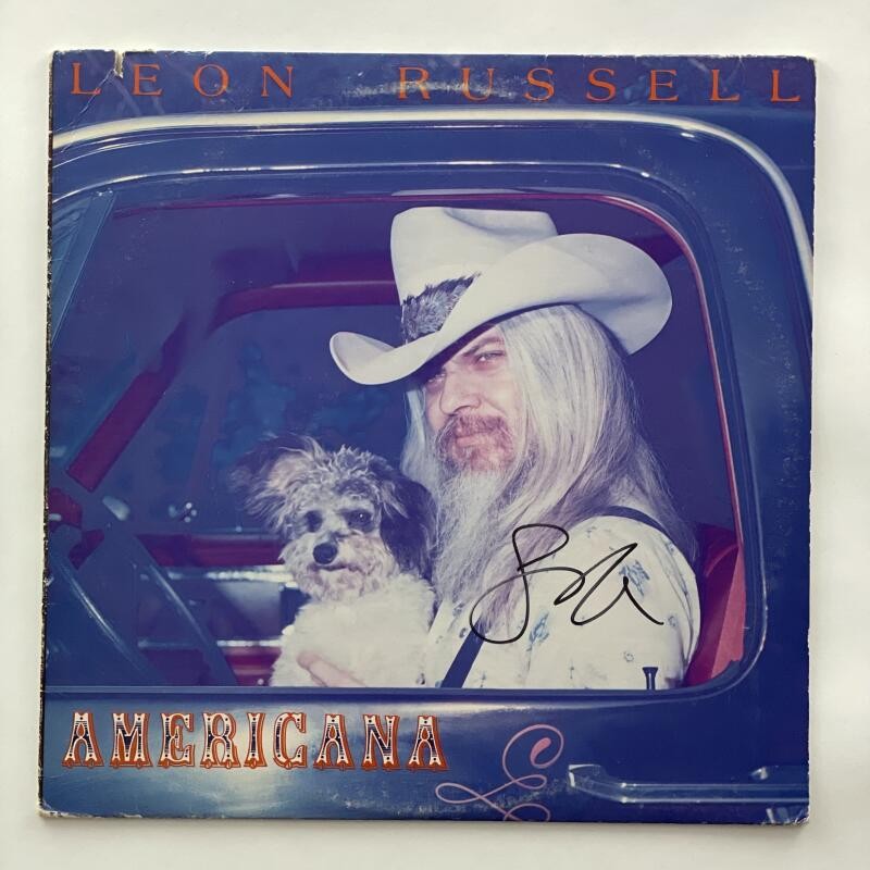 LEON RUSSELL SIGNED AUTOGRAPH ALBUM VINYL RECORD AMERICANA - VERY RARE! W/ JSA