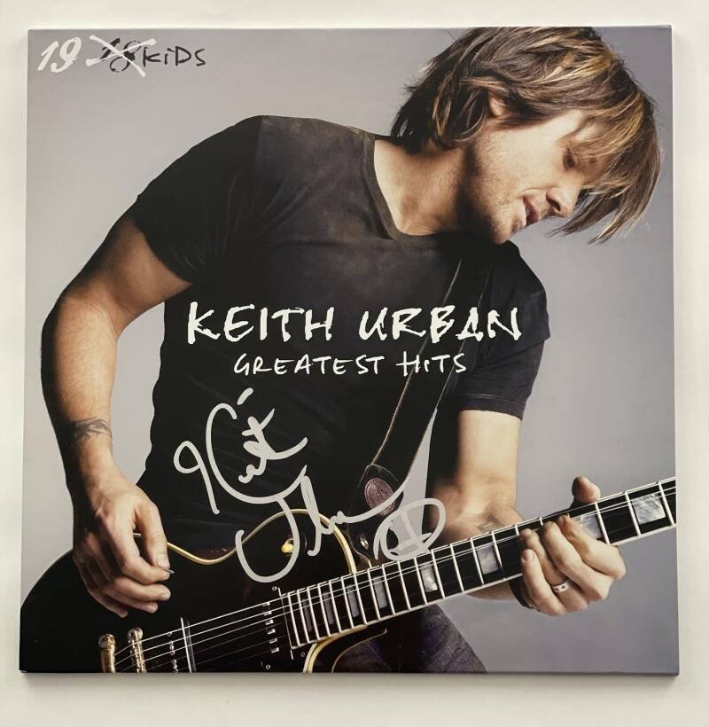 KEITH URBAN SIGNED AUTOGRAPH ALBUM VINYL RECORD - GREATEST HITS COUNTRY ICON JSA