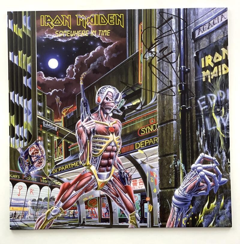 BRUCE DICKSON IRON MAIDEN SIGNED AUTOGRAPH ALBUM RECORD - SOMEWHERE IN TIME JSA