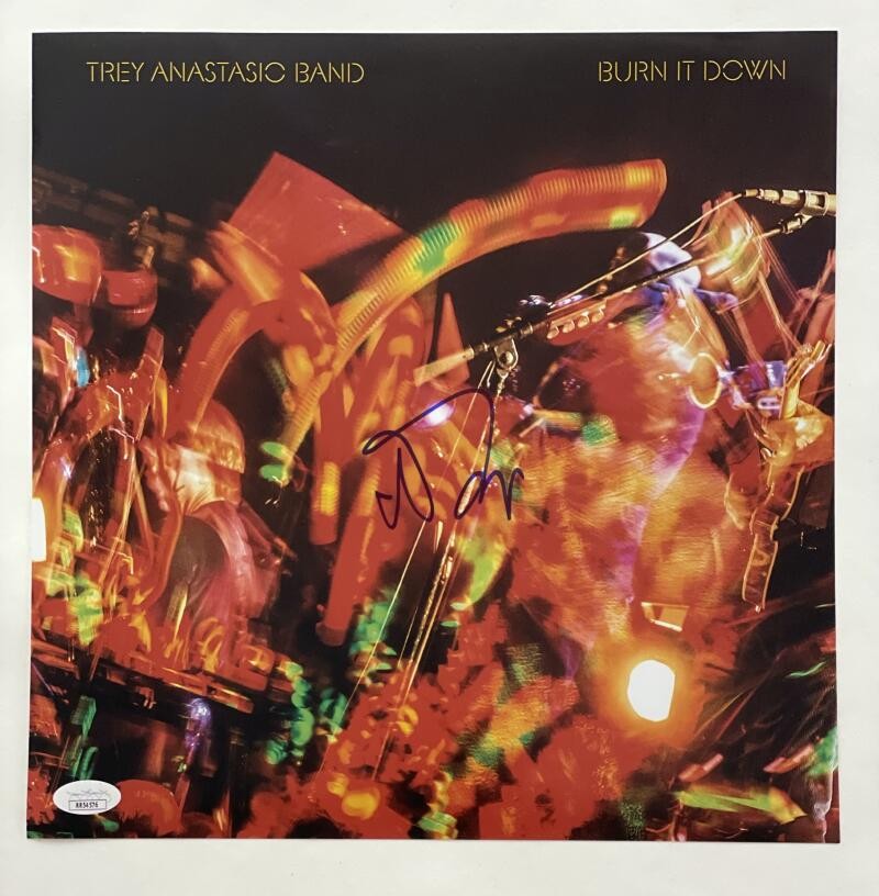 TREY ANASTASIO BAND PHISH SIGNED AUTOGRAPH 12X12 ALBUM FLAT - BURN IT DOWN JSA