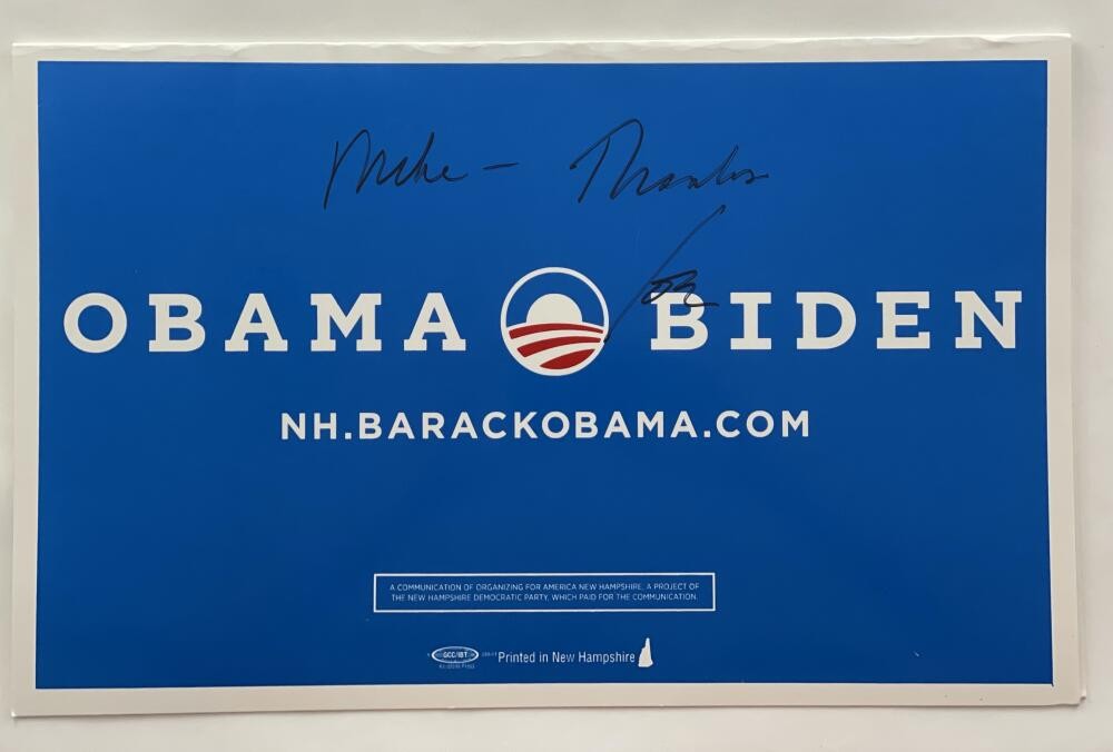 PRESIDENT JOE BIDEN SIGNED AUTOGRAPH OBAMA LAWN SIGN - 