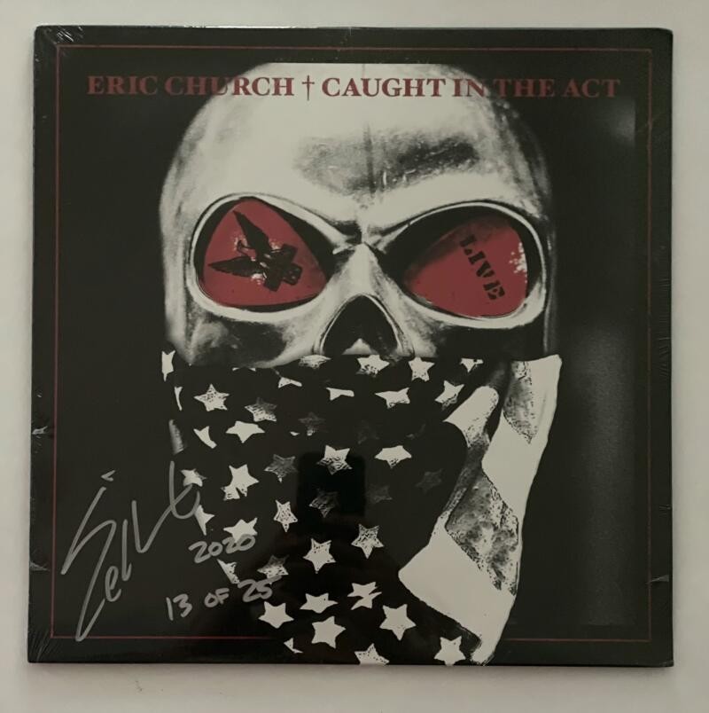 ERIC CHURCH SIGNED AUTOGRAPH ALBUM VINYL RECORD CAUGHT IN THE ACT SEALED #13/25