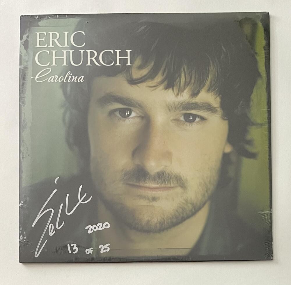 ERIC CHURCH SIGNED AUTOGRAPH ALBUM VINYL RECORD CAROLINA SEALED #13/25 - RARE!