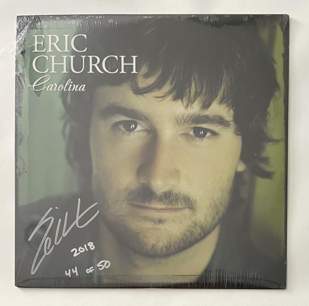 ERIC CHURCH SIGNED AUTOGRAPH ALBUM VINYL RECORD CAROLINA SEALED #44/50 - RARE!