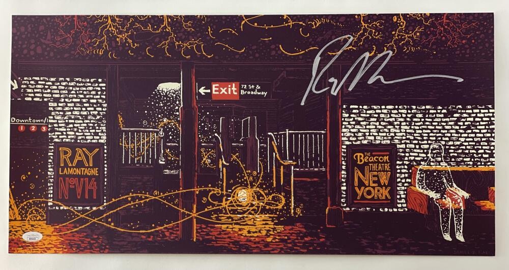 RAY LAMONTAGNE SIGNED AUTOGRAPH 12X24 CONCERT TOUR POSTER NEW YORK 11/14/14 JSA