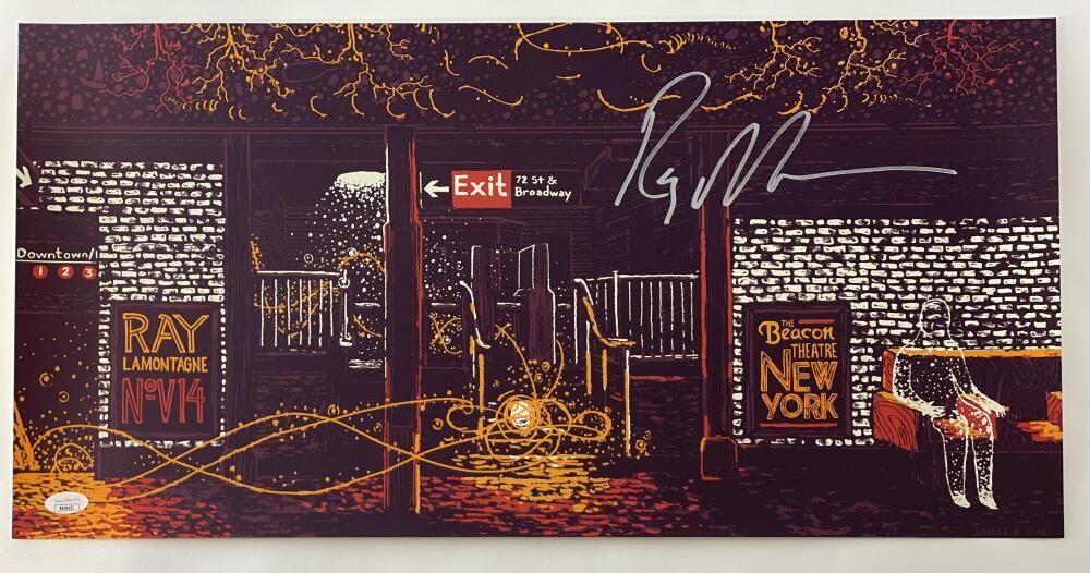 RAY LAMONTAGNE SIGNED AUTOGRAPH 12X24 CONCERT TOUR POSTER - BEACON THEATRE W JSA