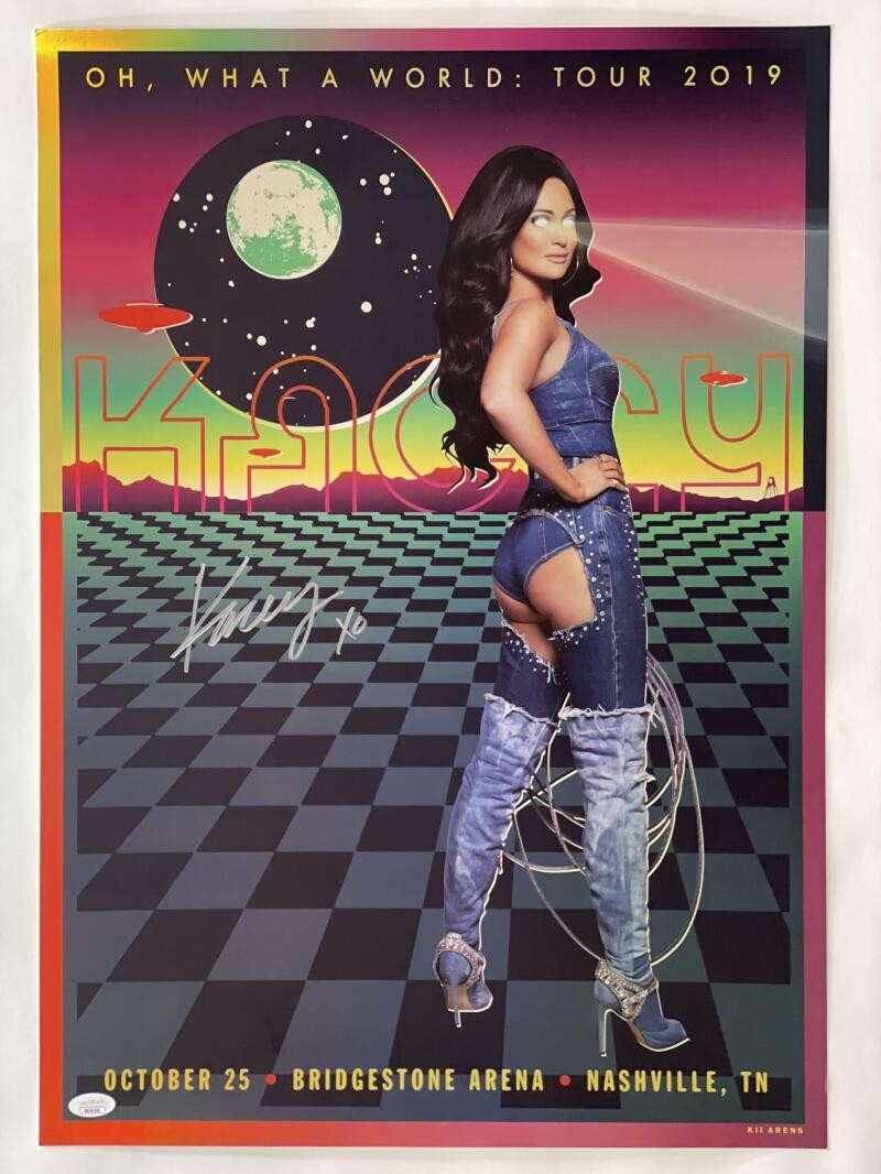 KACEY MUSGRAVES SIGNED AUTOGRAPH 18X24 CONCERT TOUR POSTER - NASHVILLE 2019 JSA