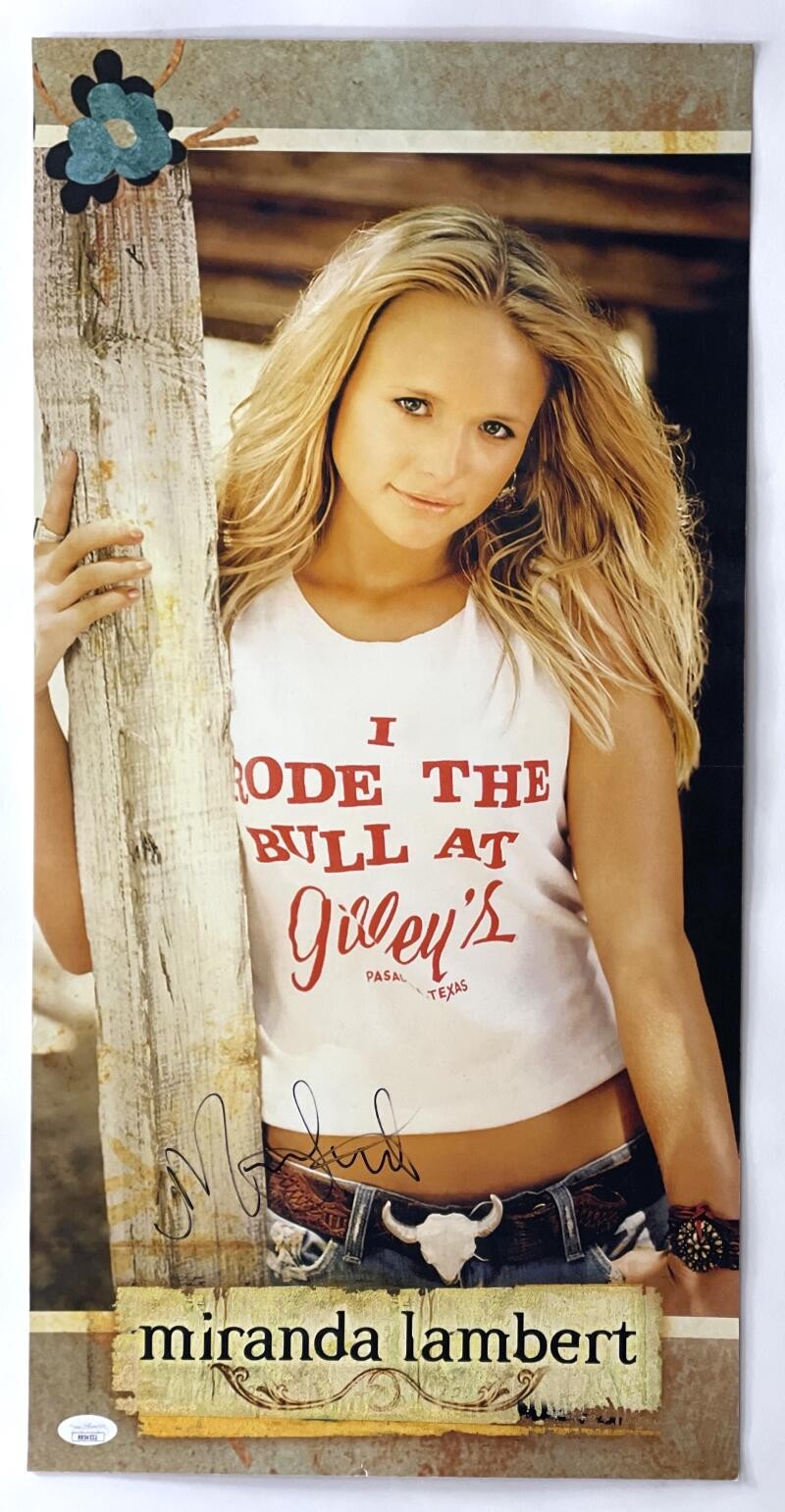 MIRANDA LAMBERT SIGNED AUTOGRAPH 12X24 CONCERT TOUR POSTER SEXY COUNTRY BABE JSA