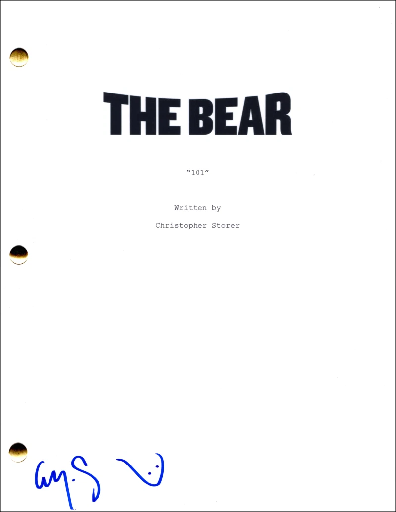 Ayo Edebiri Signed Autograph The Bear Pilot Script Screenplay - Sydney Adamu