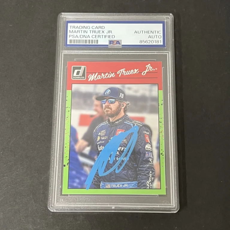2023-24 Panini Donruss Racing #143 Martin Truex Jr. signed card PSA NASCAR