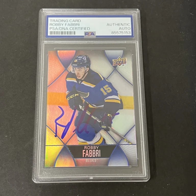 2016-17 UD Tim Hortons Collector's Series #56 Robby Fabbri signed card PSA